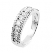 Prince round double set eternity ring