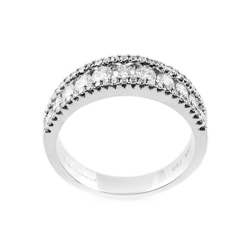 Prince round double set eternity ring