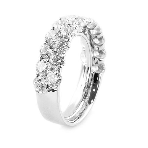 Double diamond eternity ring