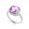 Grenadine Amethyst Diamond Ring thumbnail