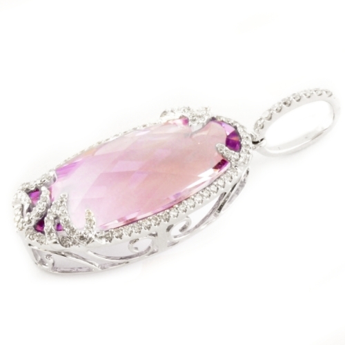 Amethyst and Diamond Pendant