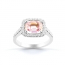 Rosabella. Pink Topaz and diamond ring thumbnail