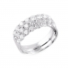 Triple row diamond eternity ring thumbnail