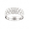 Triple row diamond eternity ring thumbnail