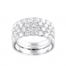 Quadruple row diamond eternity ring thumbnail