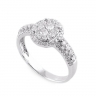 Oval diamond cluster ring Vintage thumbnail