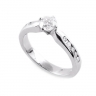 Engagement Ring with diamond shoulders thumbnail