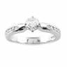 Engagement Ring with diamond shoulders thumbnail