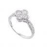 4 leaf clover diamond engagement ring thumbnail