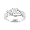 Radiant double twist diamond ring thumbnail