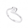 Diamond twist engagement ring thumbnail