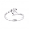 Diamond twist engagement ring thumbnail