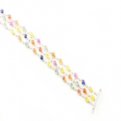 multi coloured diamond bracelet