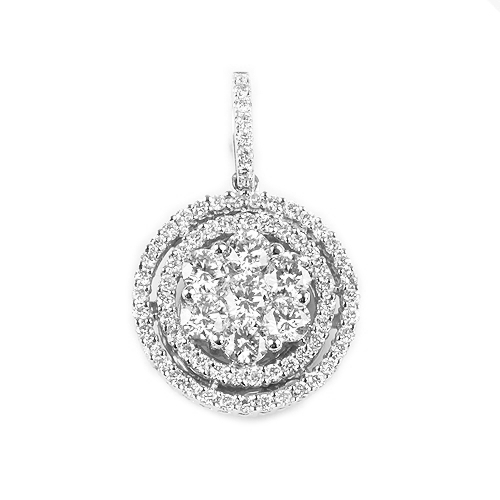 Diamond Cluster Drop Pendant