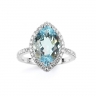 Marquise shaped Aquamarine & Diamond Ring thumbnail