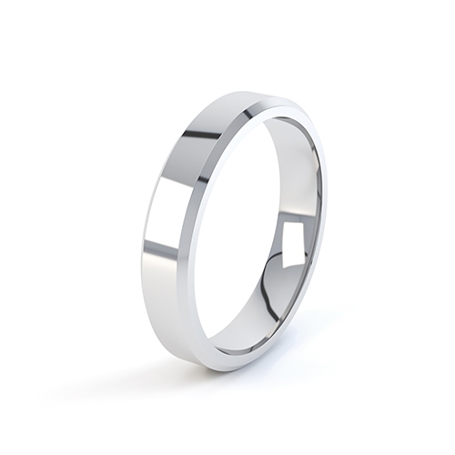 Bevelled Court Wedding Ring Bevelled Court Wedding Ring