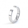 Bevelled Court Wedding Ring Side View  thumbnail