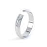 D Shape Profile Wedding Ring Side View  thumbnail