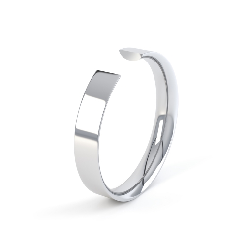 Flat Court Wedding Ring Side View 