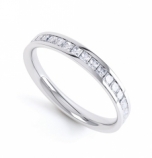 Half Princess Cut Eternity Rings